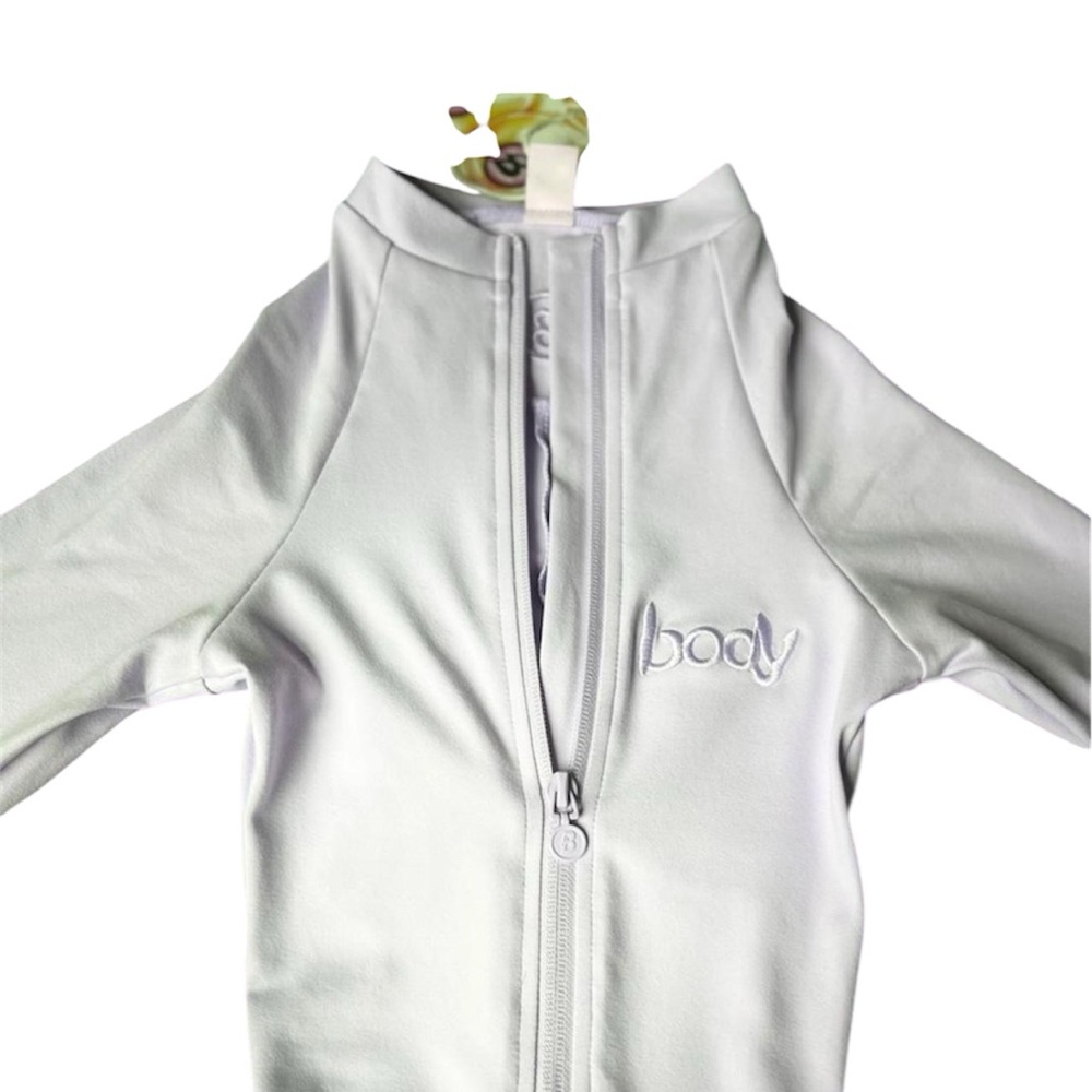 Body White Zip-Up Jumpsuit